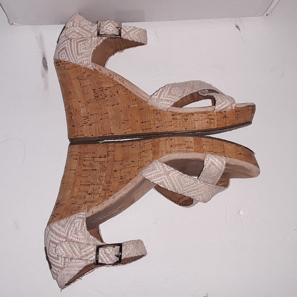 Toms Sienna Cork Platform Wedges - 7.5 - EUC - Picture 8 of 11